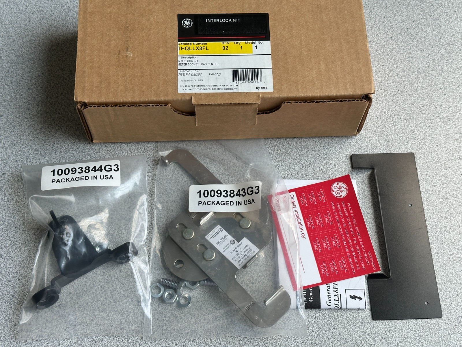 NEW GE THQLLX8FL Meter Main Panel Generator Interlock Kit 150 / 200 Amp