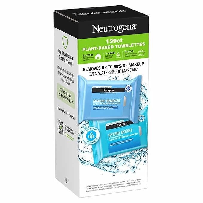 Neutrogena Makeup Remover &Hydro Boost Ultra-Soft Cleansing Towelettes 139-count