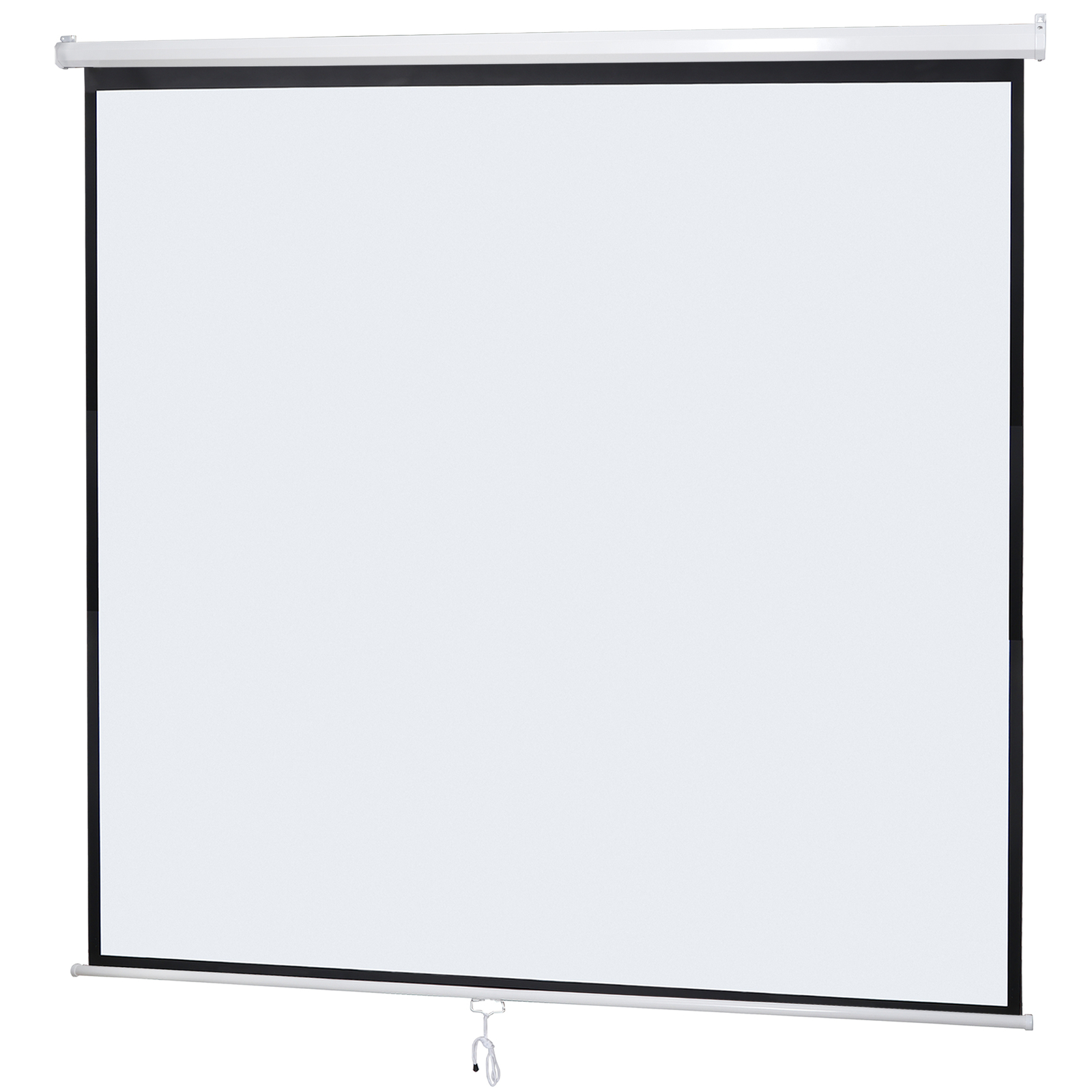 84" X 84"Manual Pull Down Projector Screen Home Theatre Play Game Bedroom