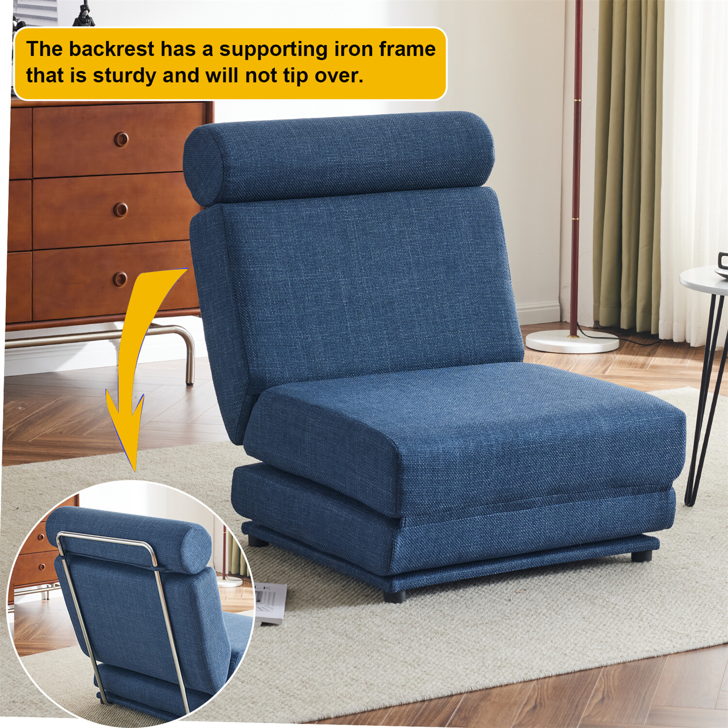 Convertible Sleeper Sofa Bed Floor Couch Single Sofa Chairs Folding Sofa Bed US