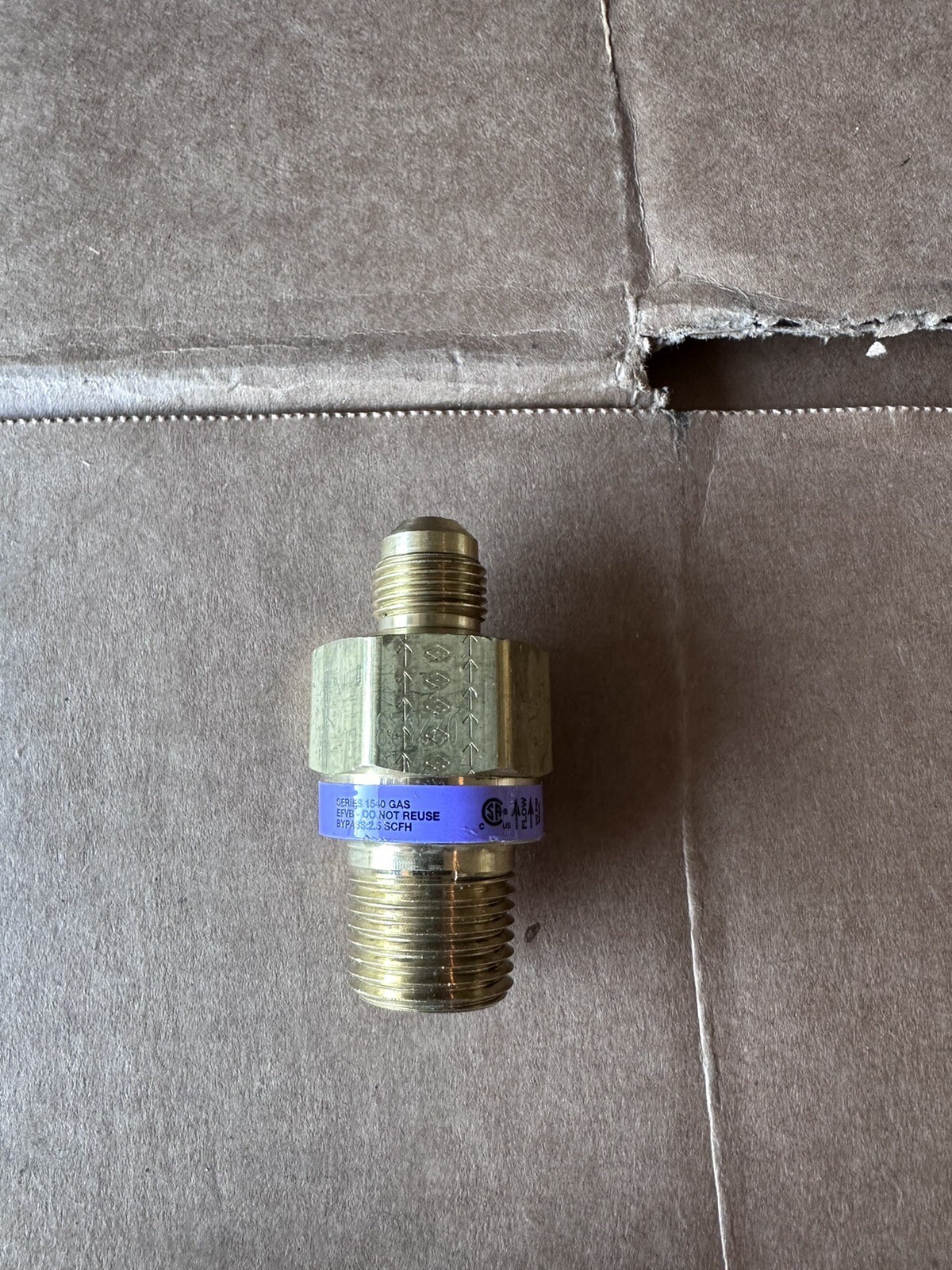 Excess Flow Valve EFVB Series 1540 Gas Brass Check Valve