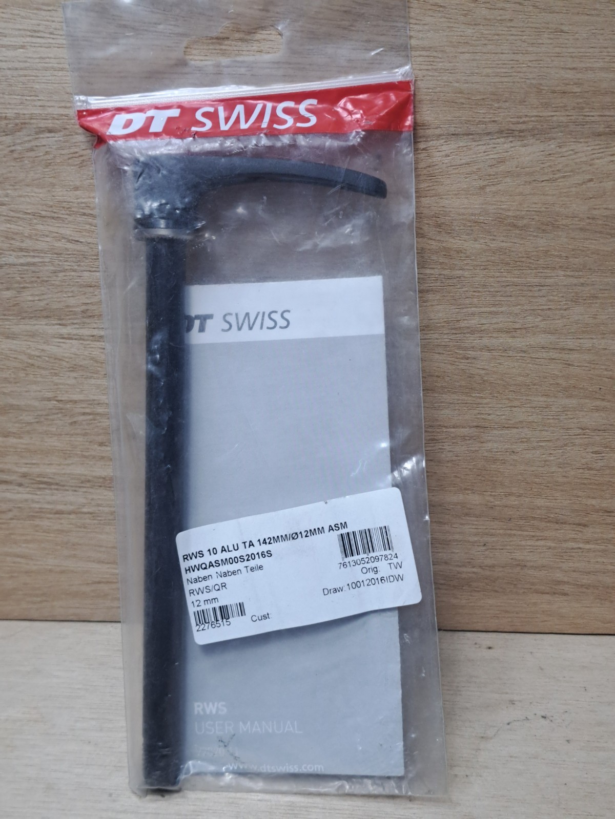 New DT Swiss 12mm RWS MTB Thru Axle w/ Plug-In Lever 12mm x 142mm