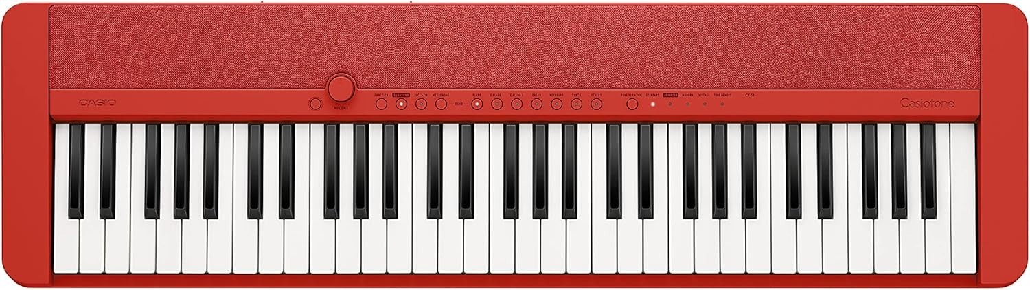 Casio Casiotone CT-S1WE 61-Key Keyboard Piano AiX Sound (Red)