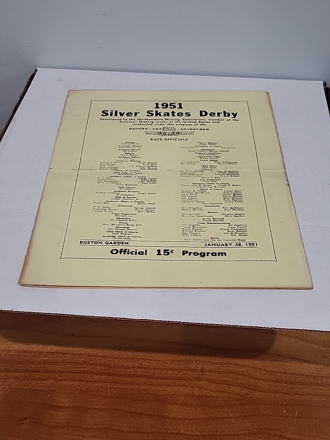 1951 Silver Skates Derby Boston Garden Official Program Speed Skating