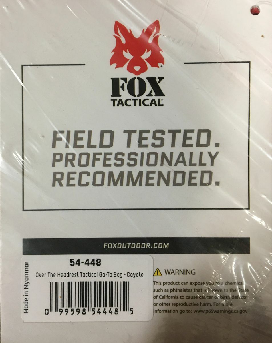 Fox Outdoor Over The Headrest Tactical Go-To Bag Backpack