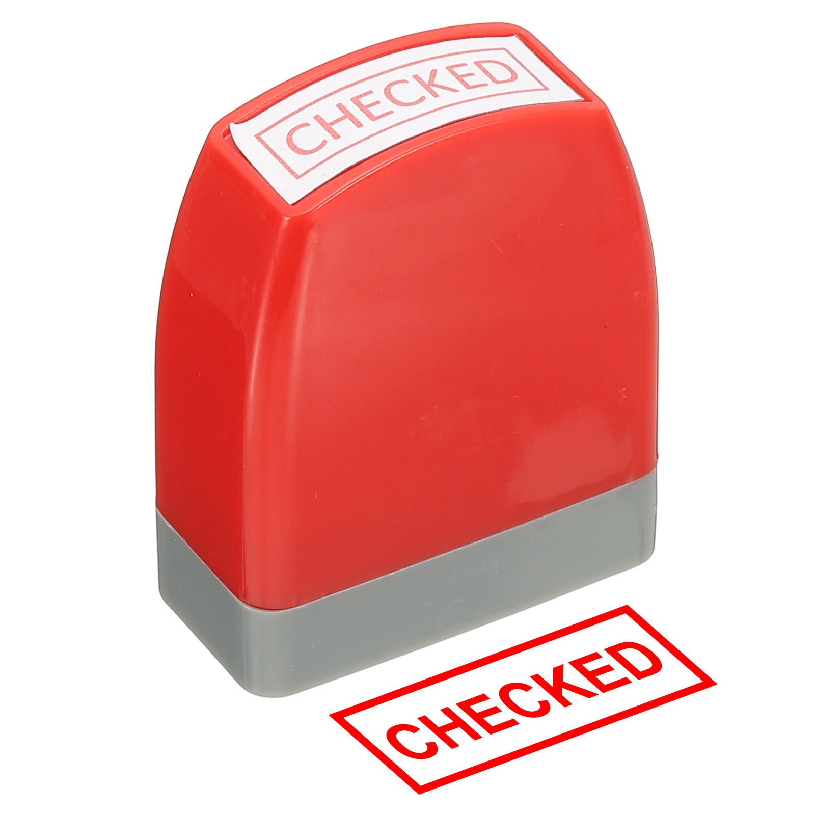 Checked Notice Stamp, Office Stamp Pre Inked Stamp, Red