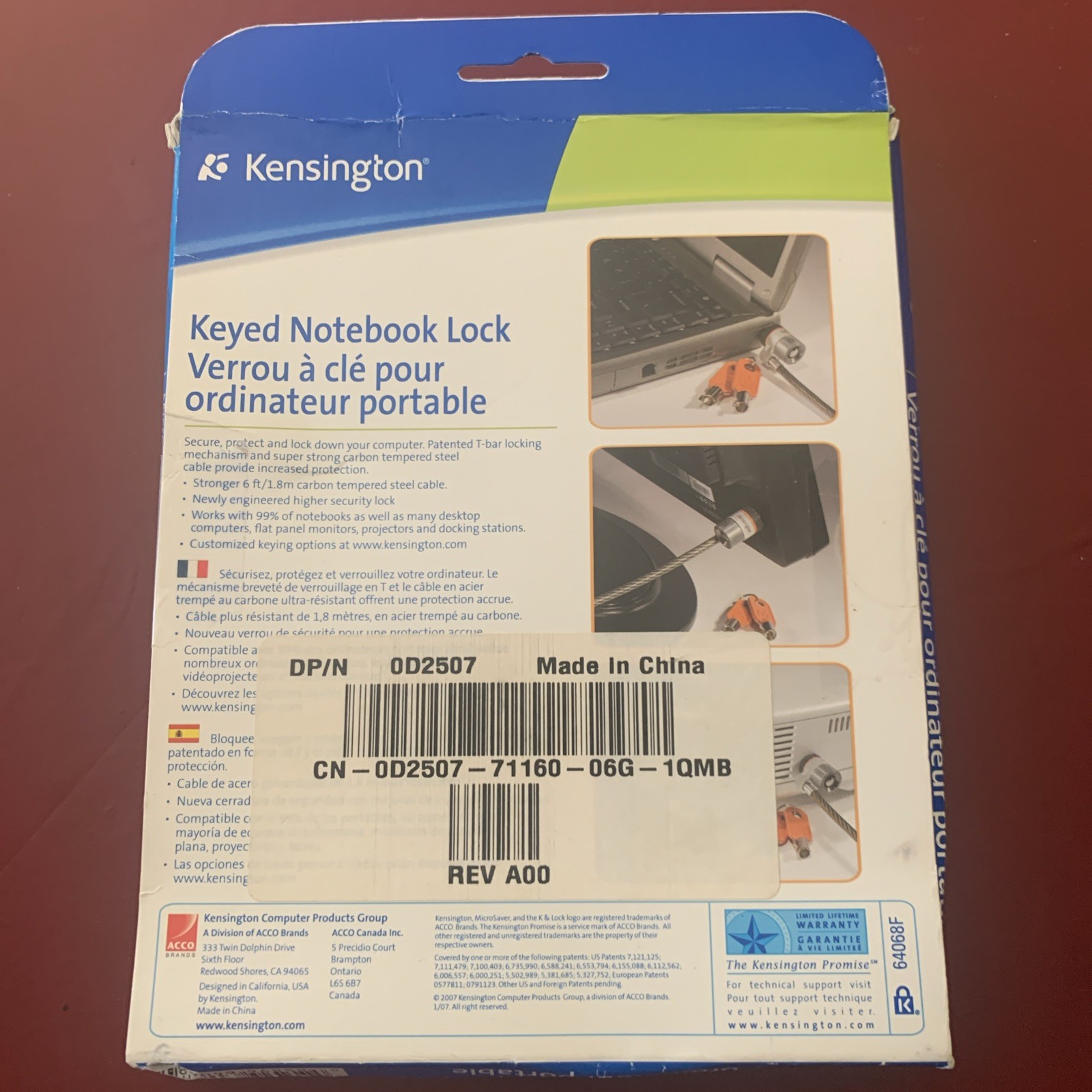 Kensington MicroSaver Keyed Notebook Lock