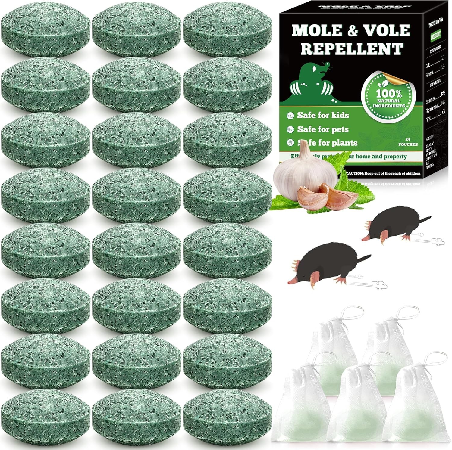 12 Mouse Deterrence Balls - Natural, Safe for Families w/Children, Home Use
