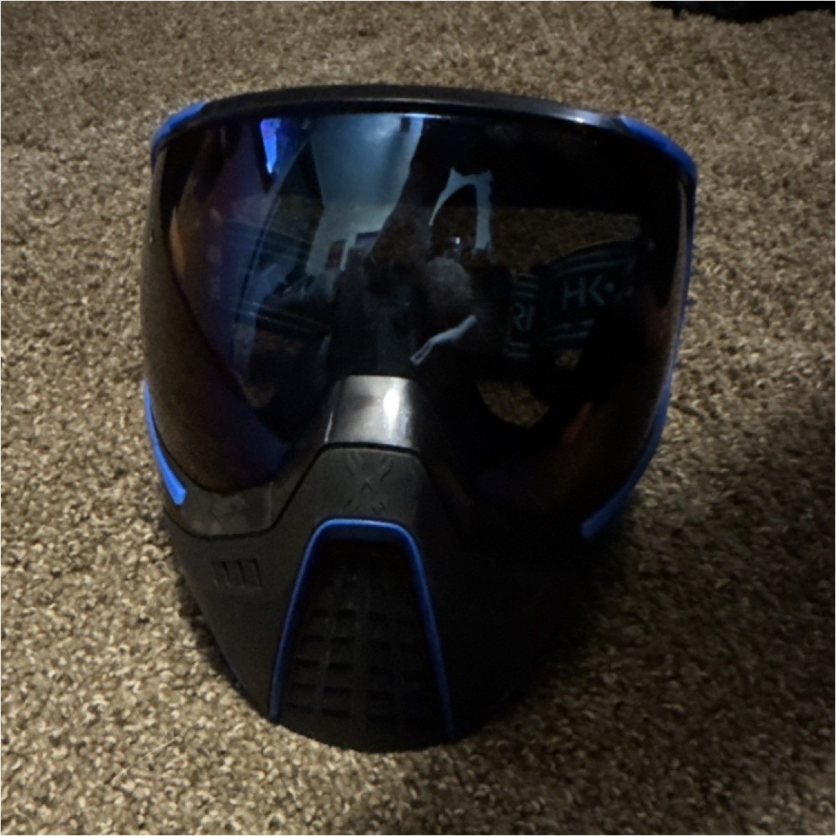 HK Army KLR Paintball Mask Black Color Blue Color with Protective Case Included