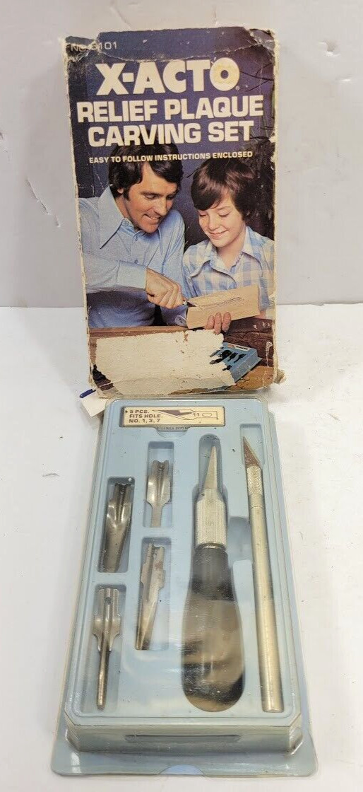 Vintage X-acto Relief Plaque Carving Set No. 5101