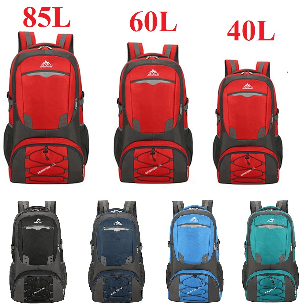 40L 60L 85L Nylon Travel Backpack Waterproof Outdoor Rucksack Camping Hiking Bag