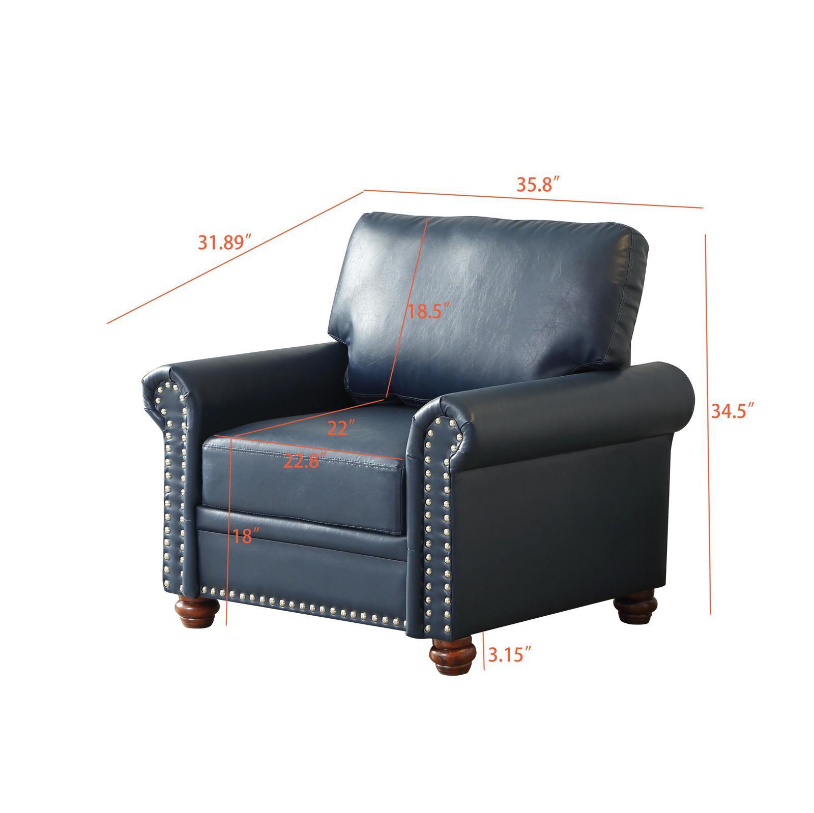 High Elastic Sponges&High Quality Smooth PU Leather Sofa Single Seat Chair