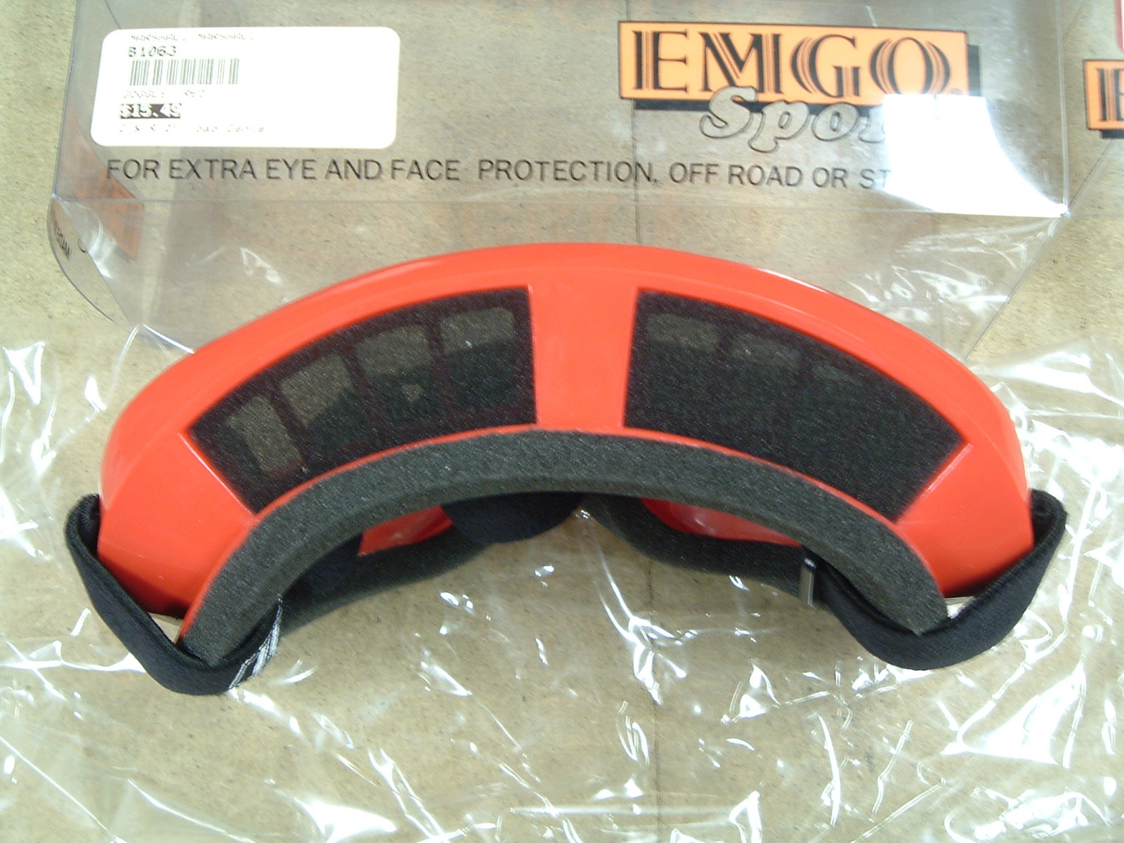 Emgo Red Sports Goggles with Clear lens (On hand free shipping)