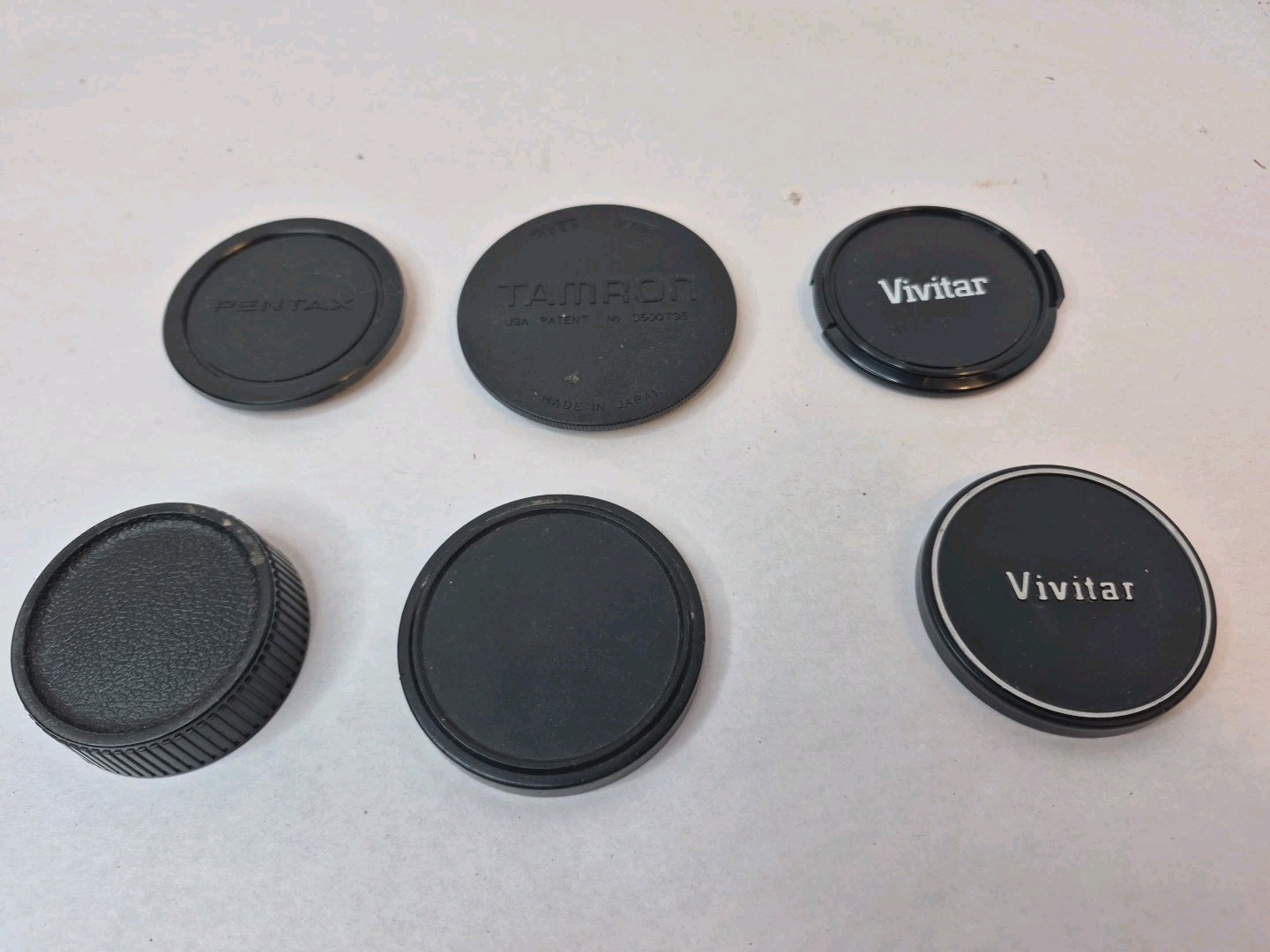 Lot of 6 Assorted Camera Lens Caps Vivitar