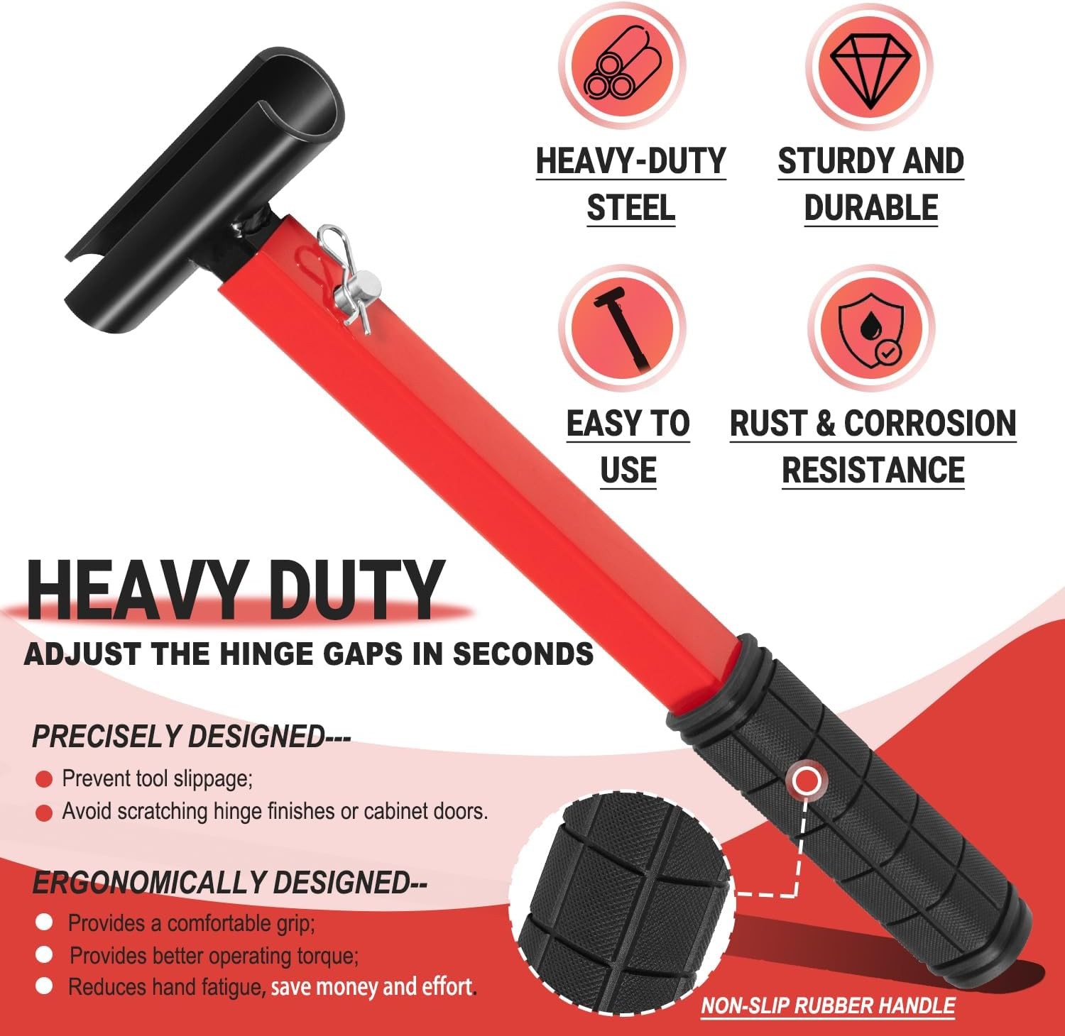 Professional 4-in-1 Hinge Adjusting Tool Kit for Round Bolt Doors Residential