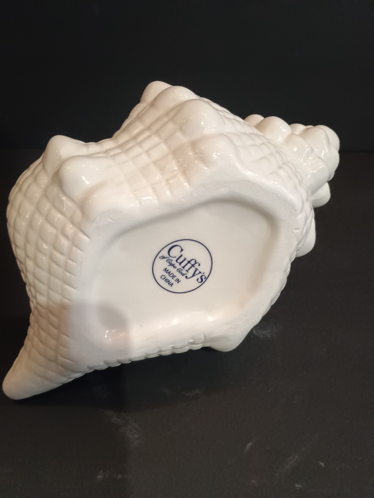 Seashell Planter Conch Shell Glazed Ceramic NEW Nautical Decor Cuffy's Cape Cod