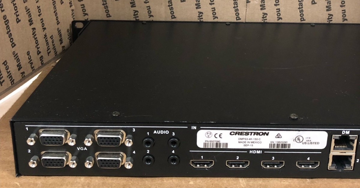 Crestron DMPS3-4K-150-C 4K Digital Media Presentation System W/RACK EARS -TESTED
