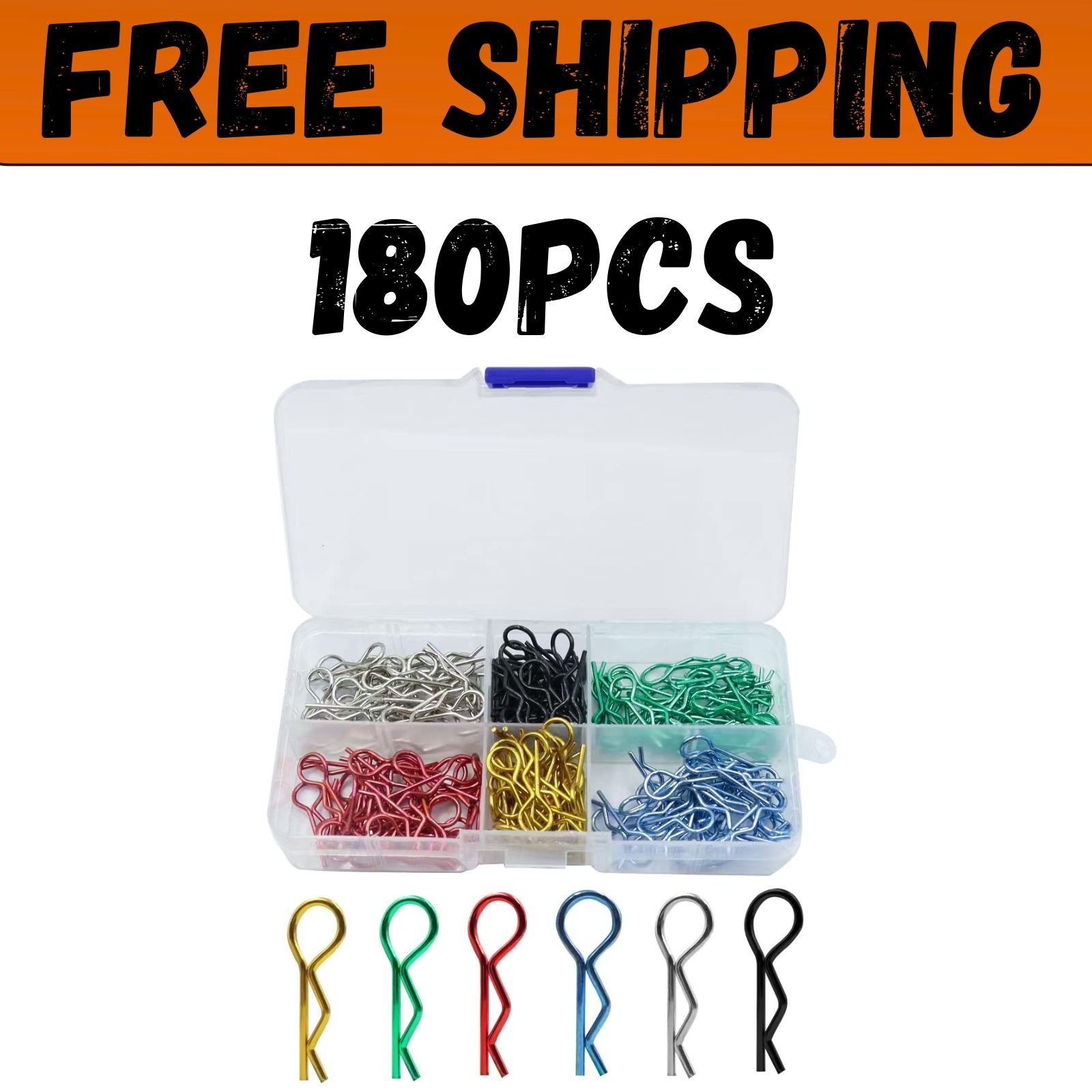 180pcs Universal RC Body Clips Car Clips Steel R Clips Stainless Steel for All 1