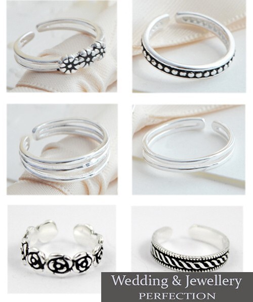 Genuine 925 Sterling Silver Toe Ring Band Knuckle Fully Adjustable Open Jewelry