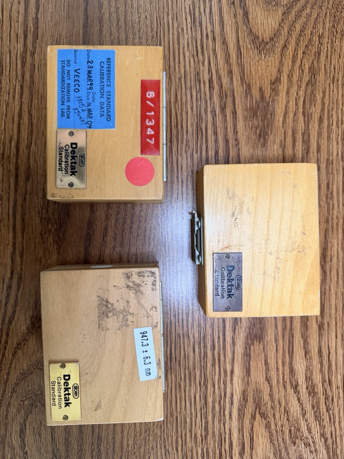 Lot of 3 Sloan Dektak Step Height Calibration Standards 10KA ±1% Motorola
