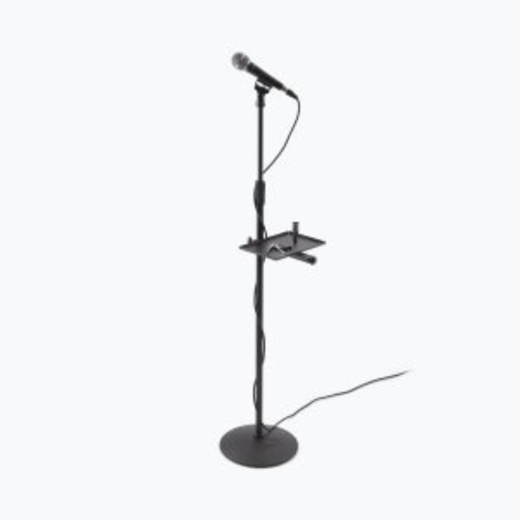 u-mount® Mic Stand Tray + 10ft Production Grade Right-Angle XLR Cable Bundle