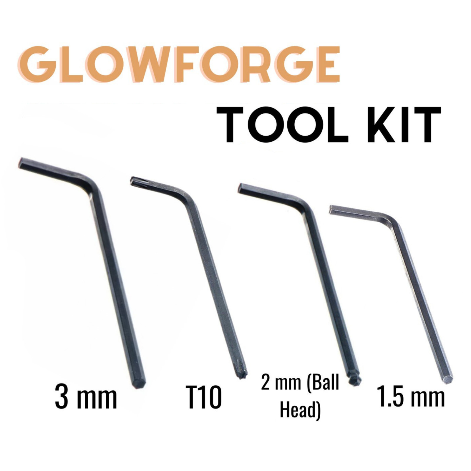 Glowforge Tool Kit For Fan Cleaning and Maintenance Allen Wrench Hex Keys