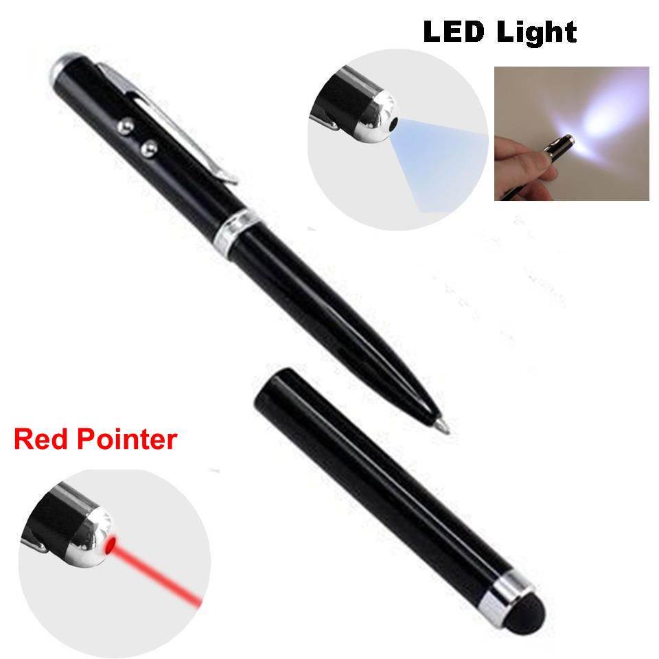 2X 4-in-1 Ballpoint Pen + Stylus + Pointer + LED For iPad iPhone iPod Tablet PC