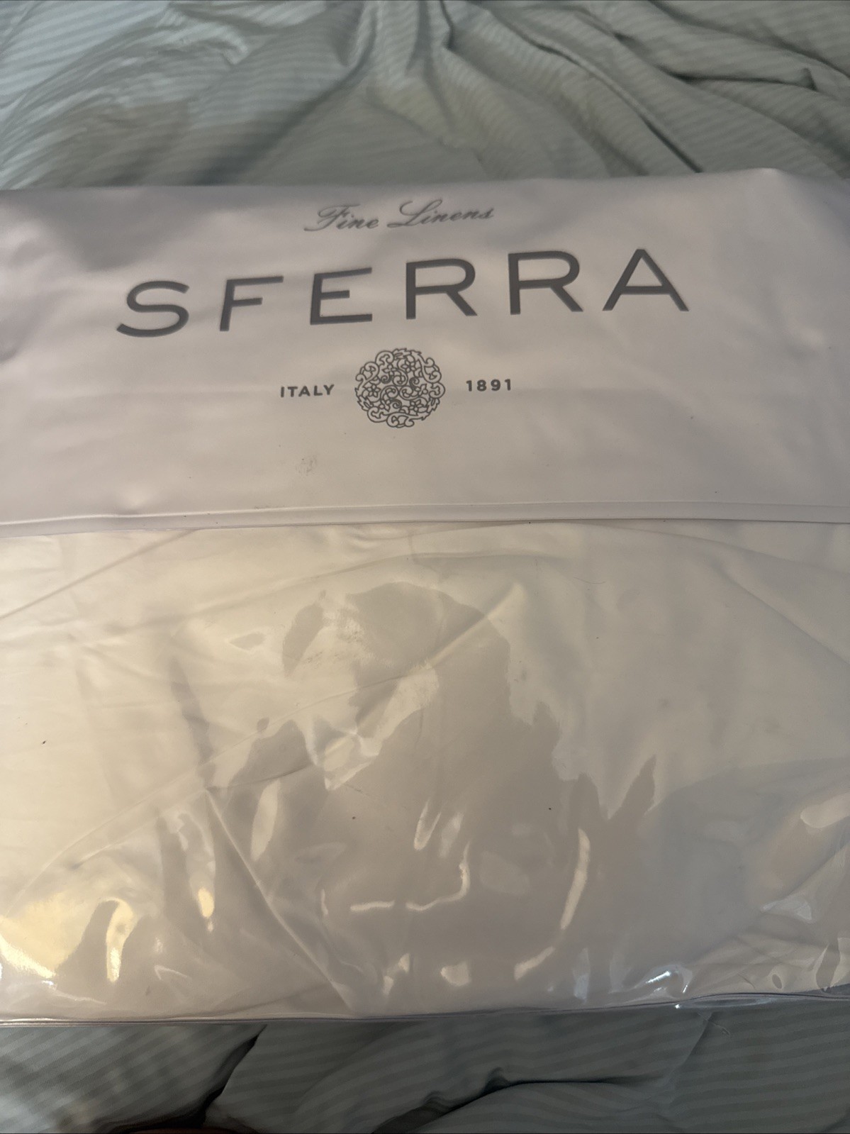 Sferra Italian GIZA 45 PERCALE Egyptian cotton fitted sheet King 78x80x13