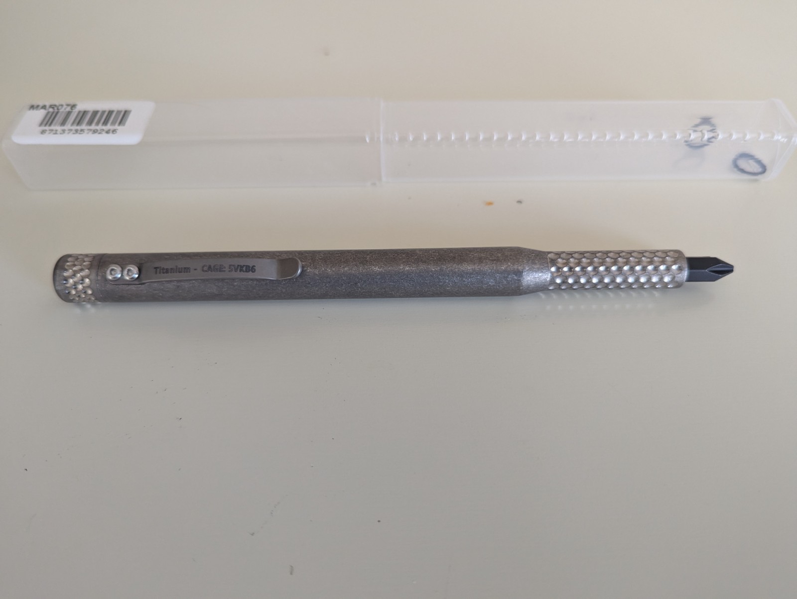 Maratac County Comm XXL Titanium Pen Driver 5 double sided bits with Pocket Clip