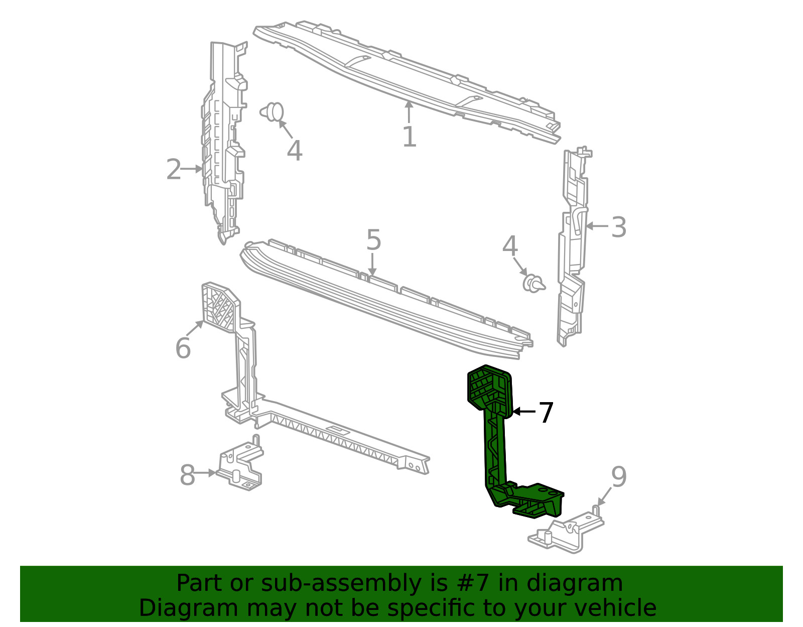 Genuine GM Support Bracket 84762897