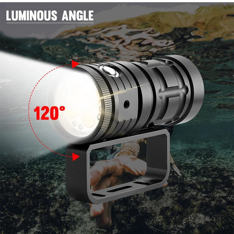 Special Strong Light Flashlight Diving Underwater Diving Photography Light