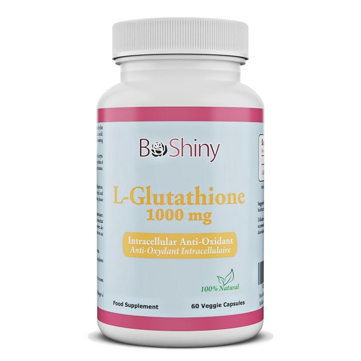 BeShiny L-Glutathione Skin Whitening pills 1000mg Supplement Antioxidant Anti