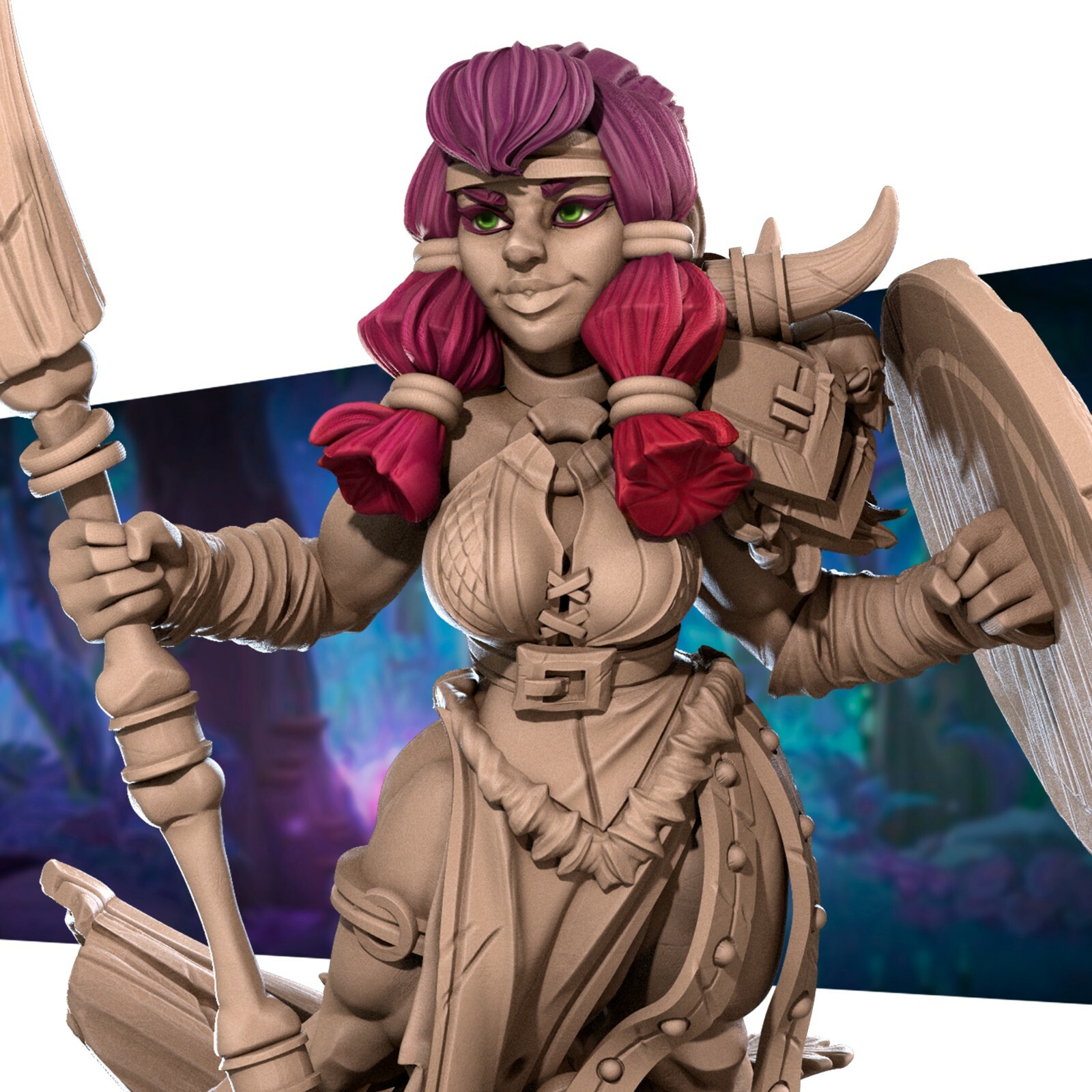 Volga - Dwarf Fighter Barbarian - Bite the Bullet - 32mm Fantasy D&D Miniature