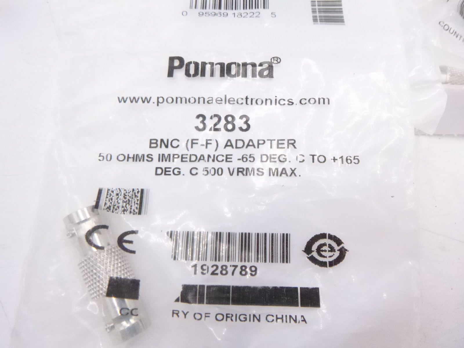 Lot of 10 Pomona 3283 Adapter Coaxial Connector BNC Jack Female-Female 50 Ohms