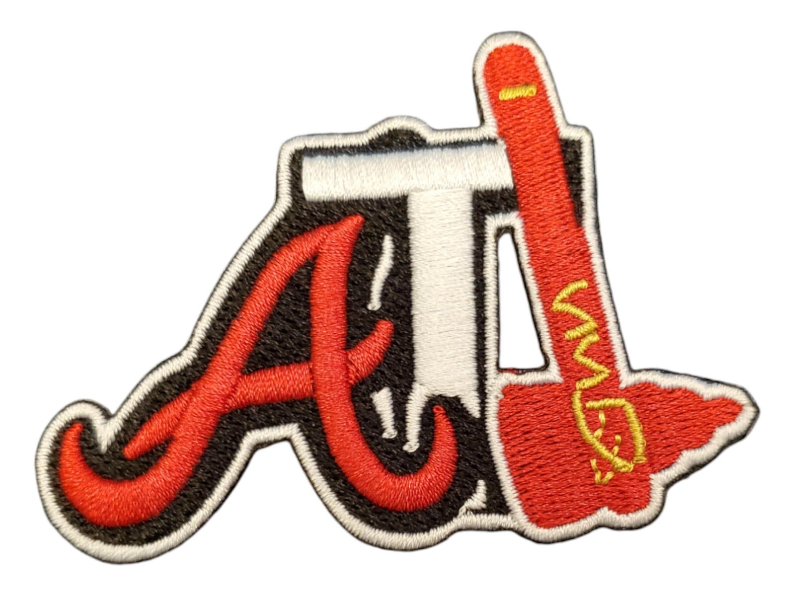 ATL Patch. Fully Embroidered. Iron On Backing. 3"x 2"