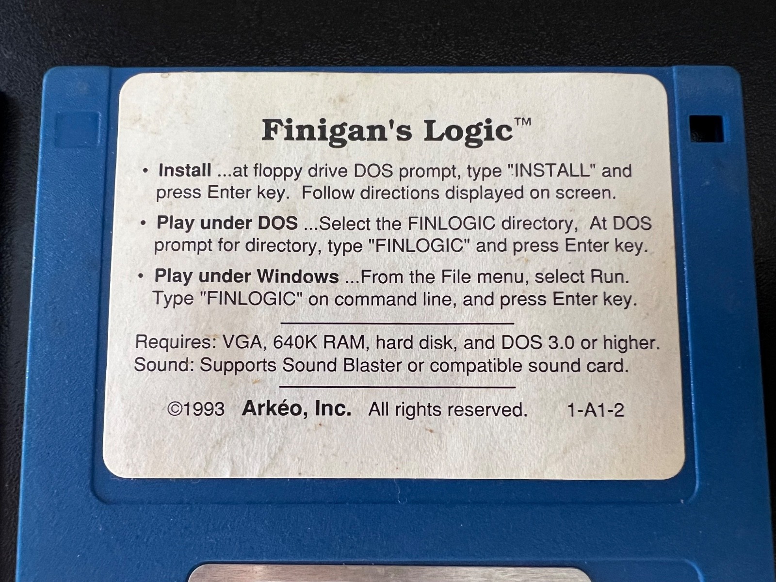 Xargon 3 / Finigan's Logic 2 Disk 3.5" Set for Windows Computers