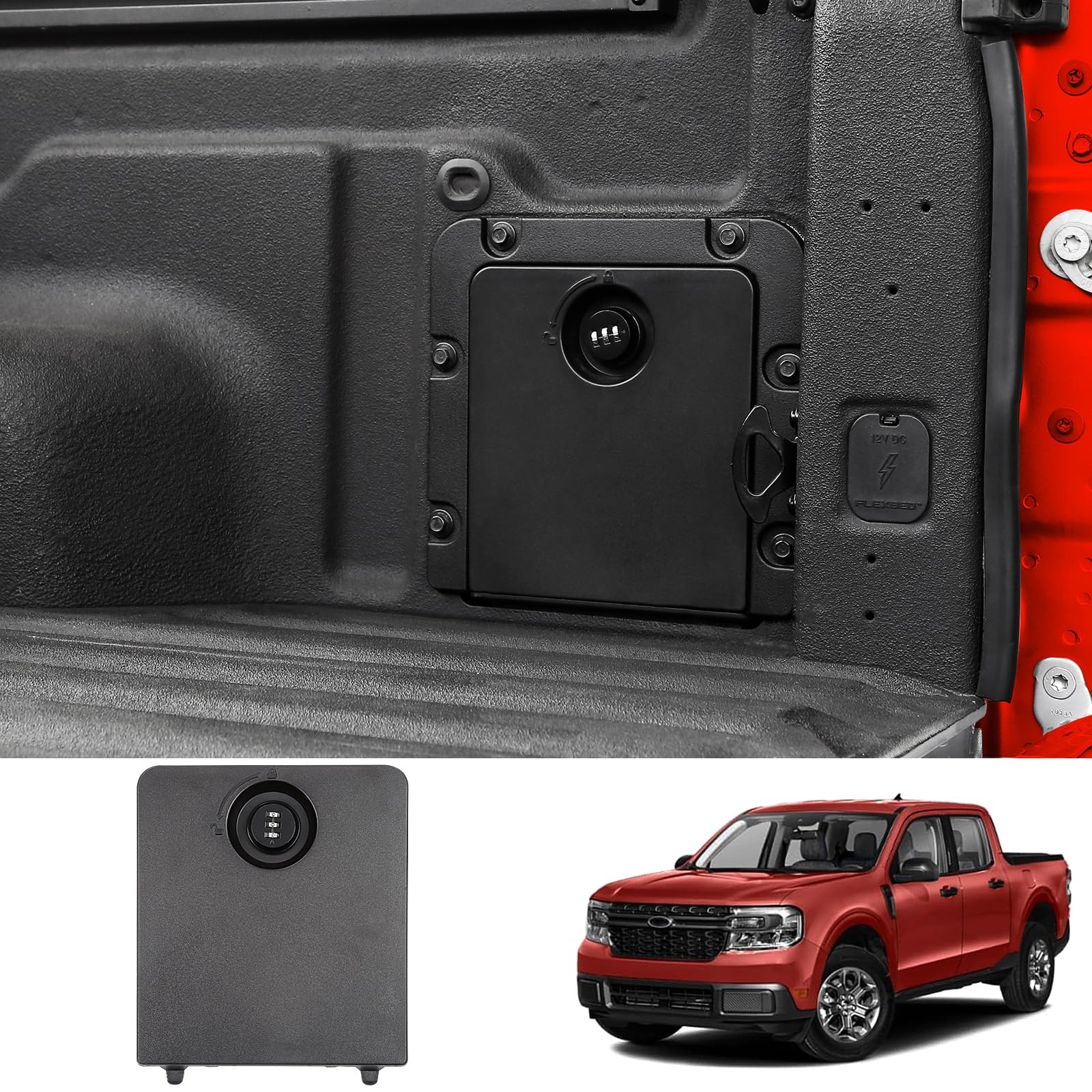 Mabett Bed Storage Bin Cover with Code Lock Compatible with Ford Maverick 202...