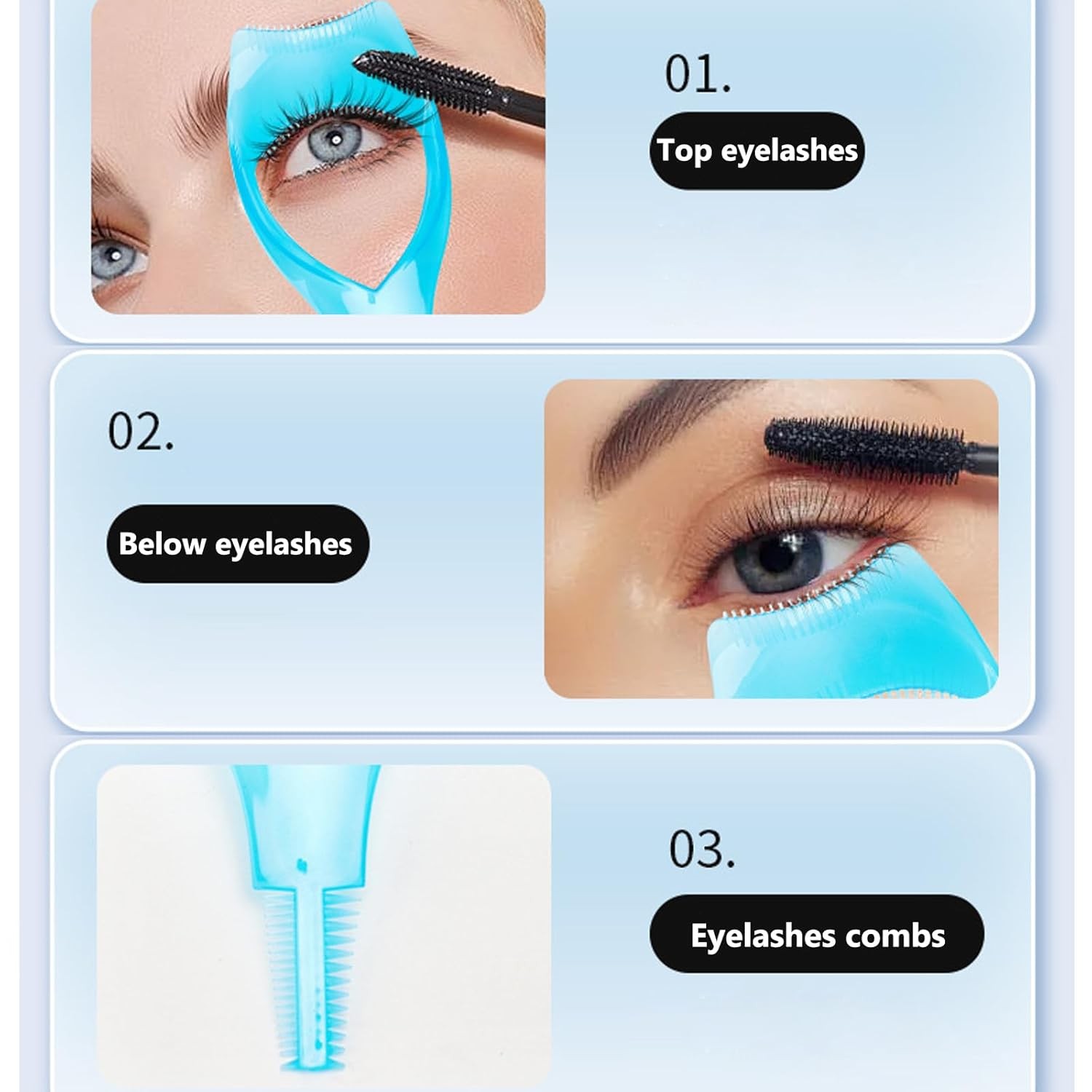 2 Pack Makeup Eyelash Shield Applicator Guide Mascara Shield Applicator Tool