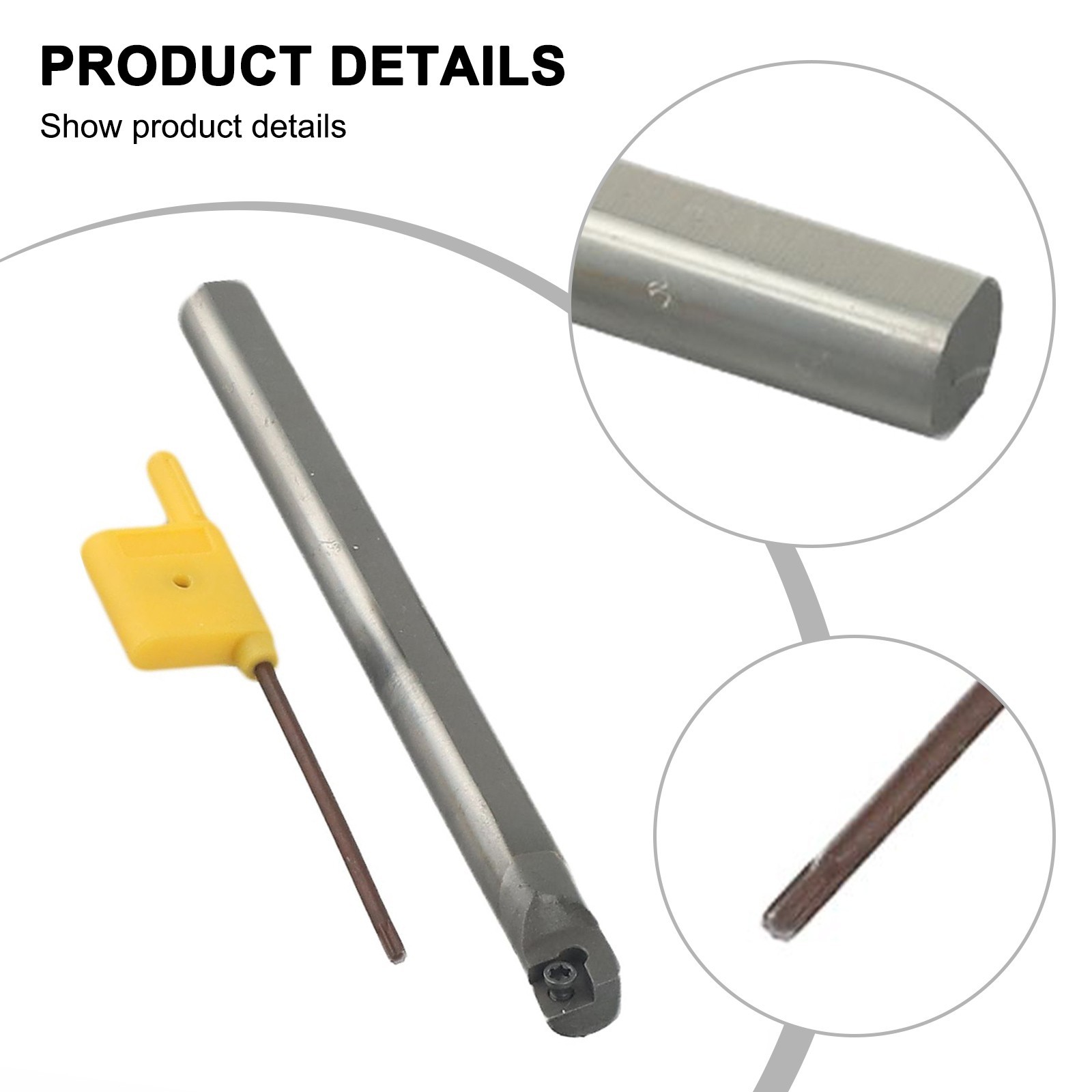 Solid Carbide Tool Holder Turning Tool Holder 2pcs 125mm 12mm 2.5*6 Screw