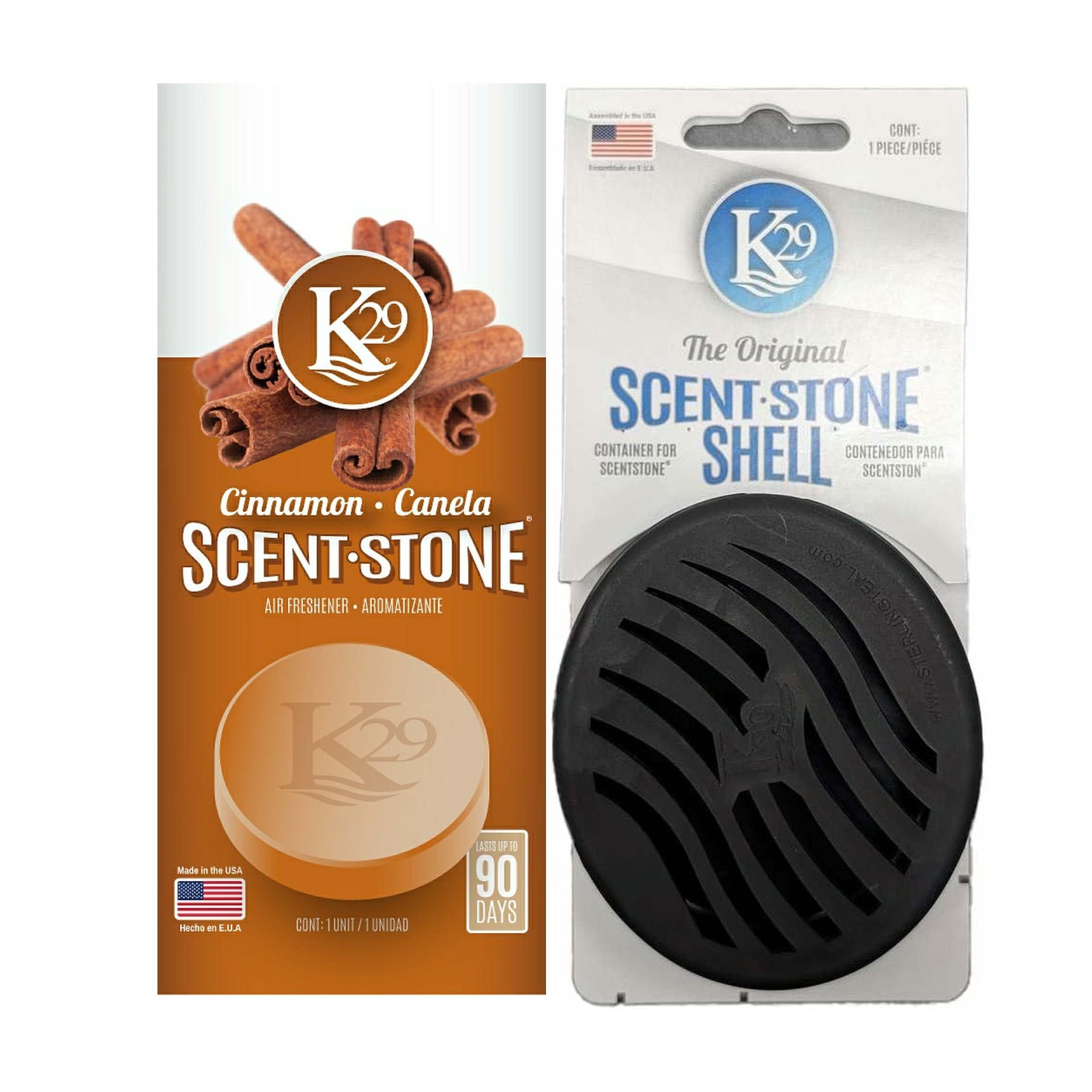 Scent Stones-K29 Keystone Air Freshener and Shell - Cinnamon (1 Stone + 1 Shell)