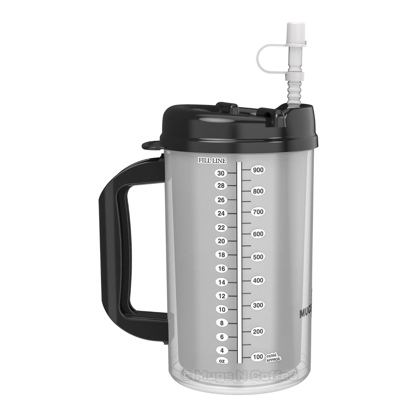 32 oz Hospital Mug – Black – Insulated Travel Cup for Cold Drinks – BPA-Free USA