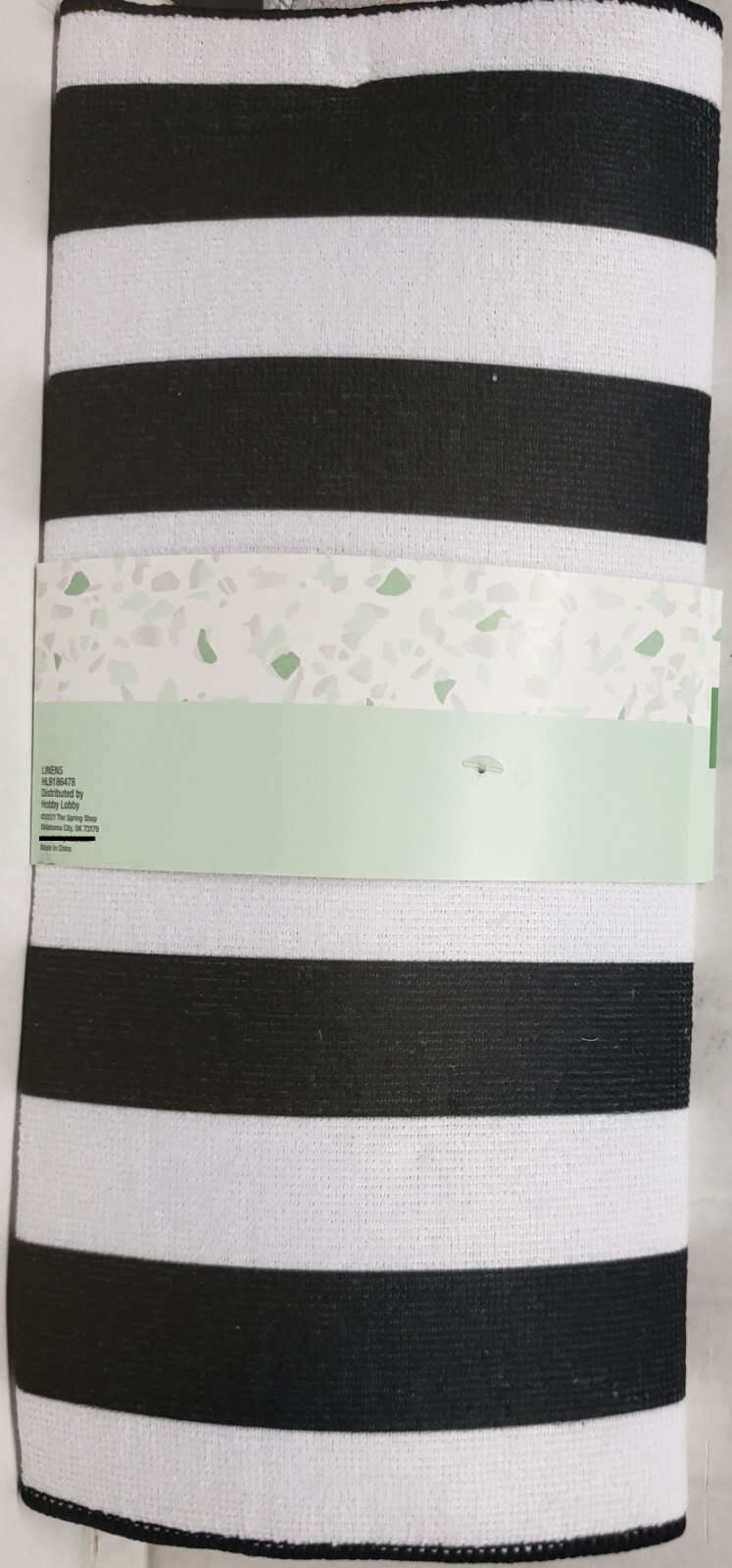 Kitchen Microfiber Drying Mat (15" x 20") BLACK & WHITE STRIPES, MI