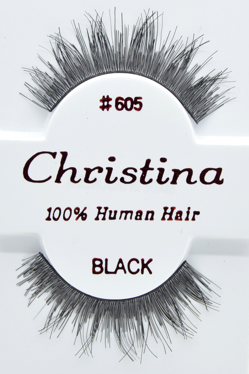 Christina #605 6,12 Pairs 100% Human Hair False Eyelashes