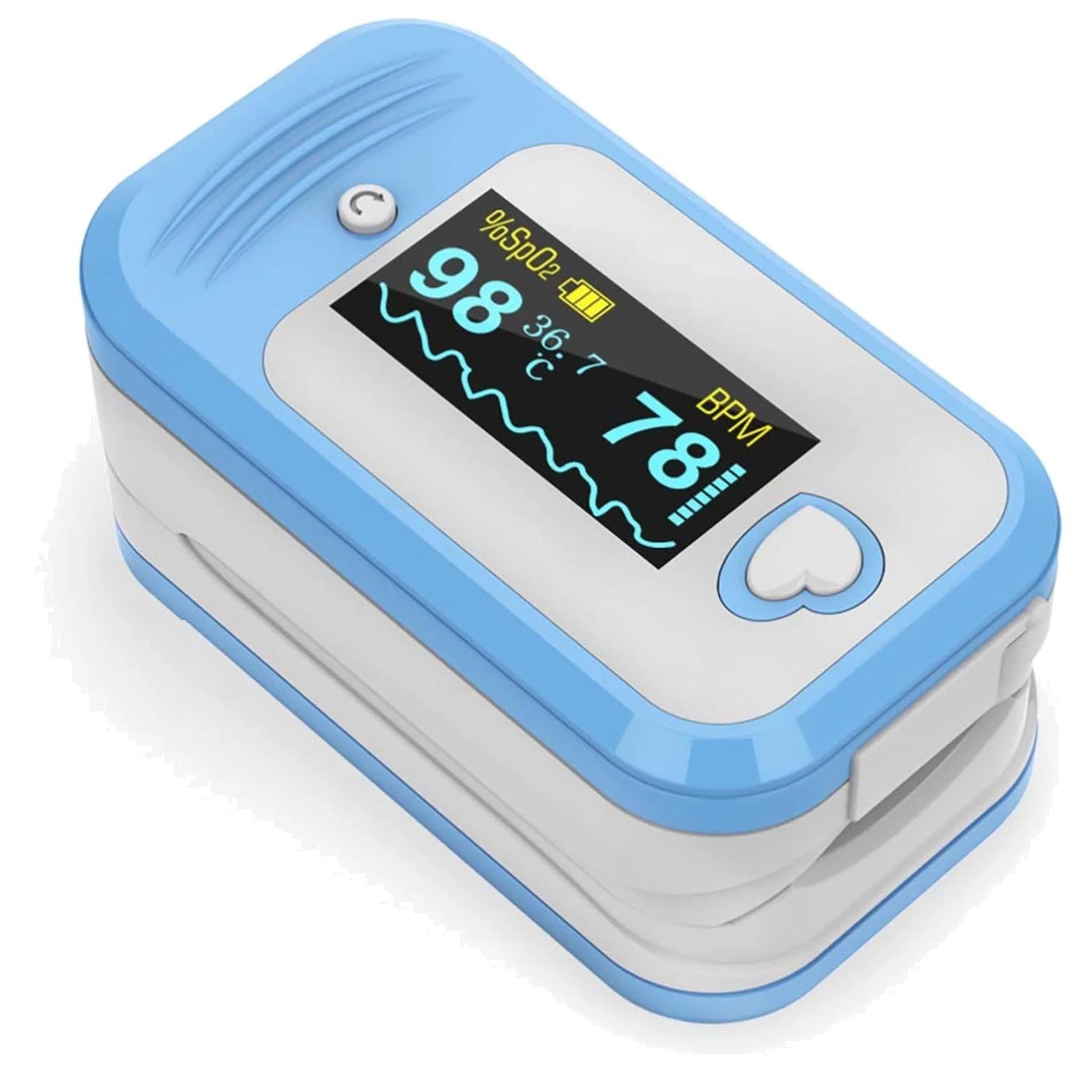 5-in-1 Pulse Oximeter with Alarm, SpO2, Temperature