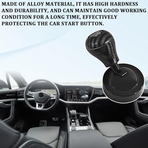 Car Joystick Push to Start Button Cover, Universal Auto Interior One Silver