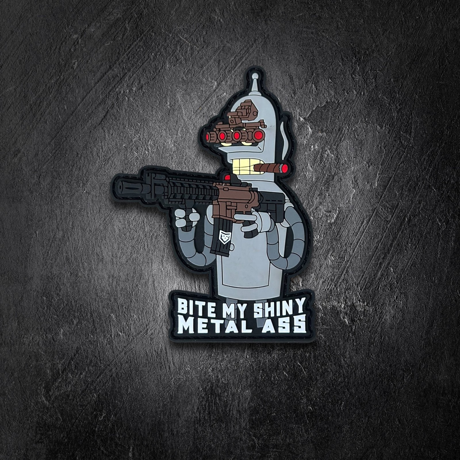 Bender:  Bite my shiny metal ass PVC Morale Patch