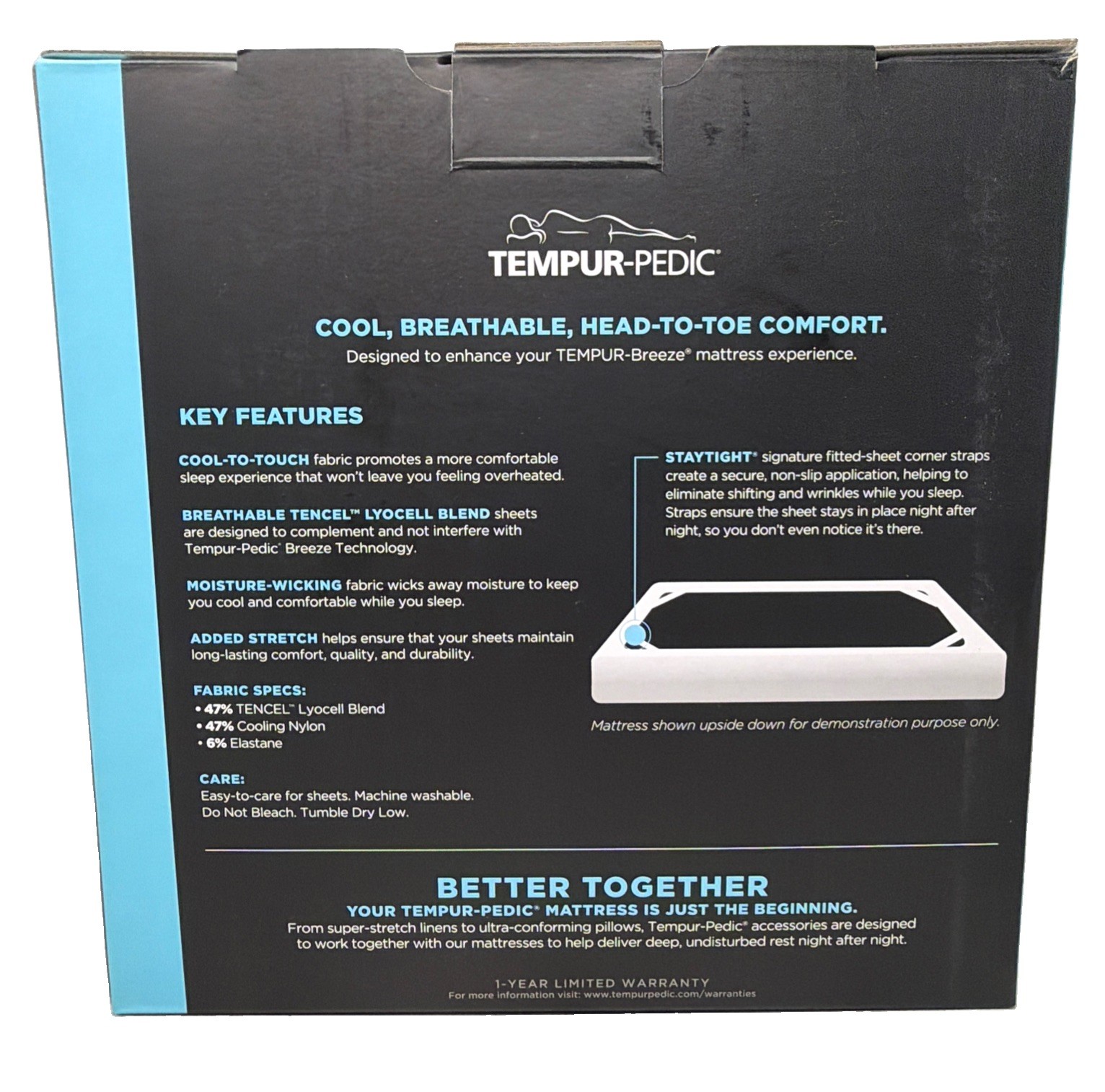 Tempur-pedic Tempur Breeze Sheet Set- Size (Split King) / Color: (White)