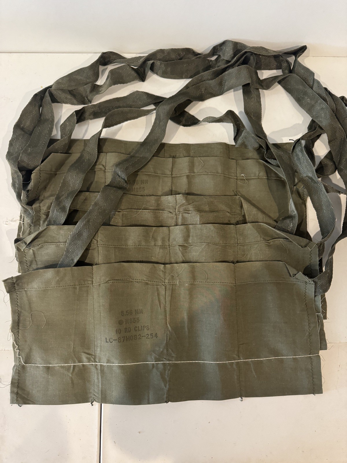 MMA Military Issued Bandolier Vietnam Era Dated 1974 4 Pocket - Lot of 5