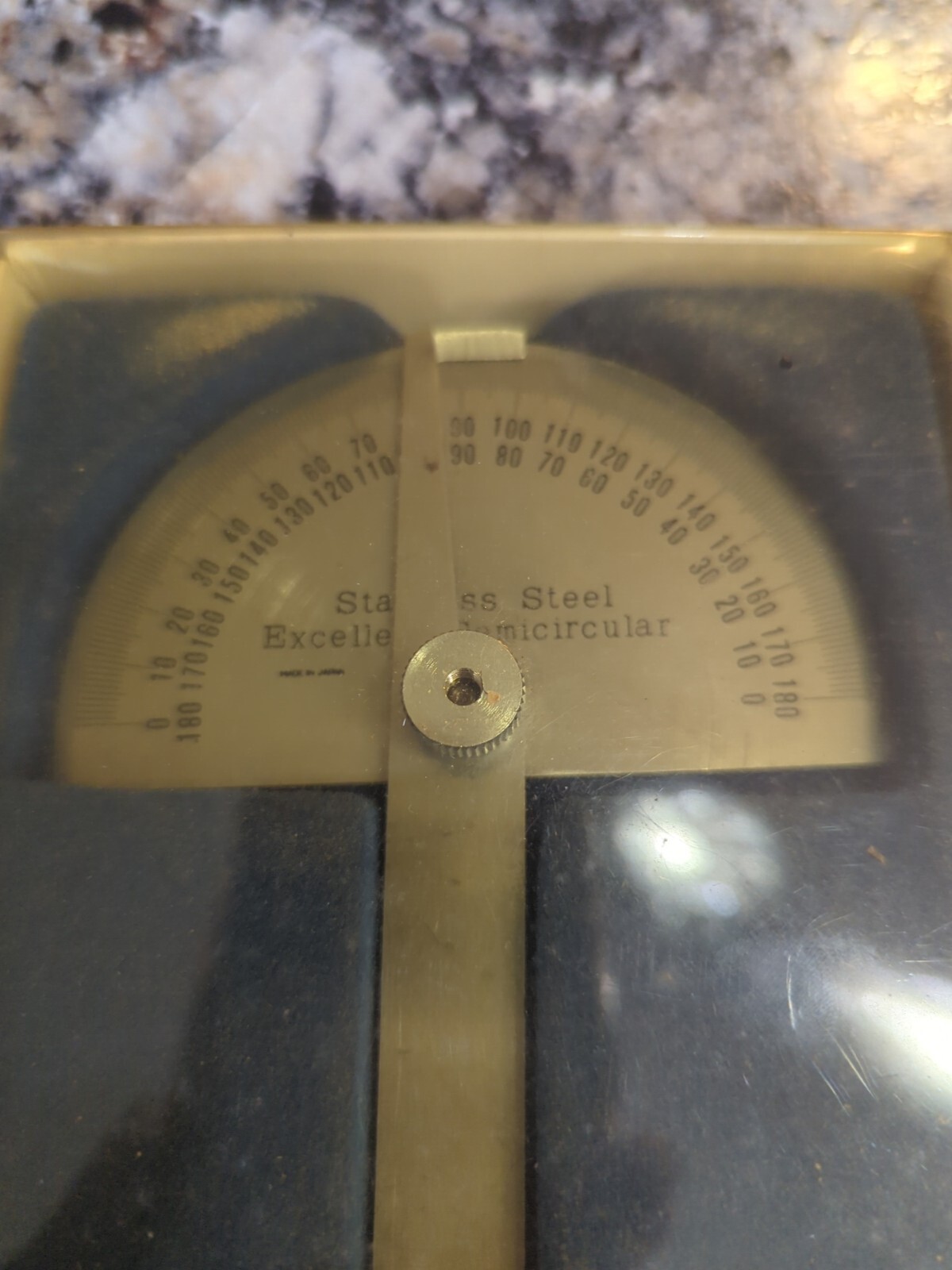 Vintage NOS General Hardware Made In Japan Protractor Skilltech Stainless
