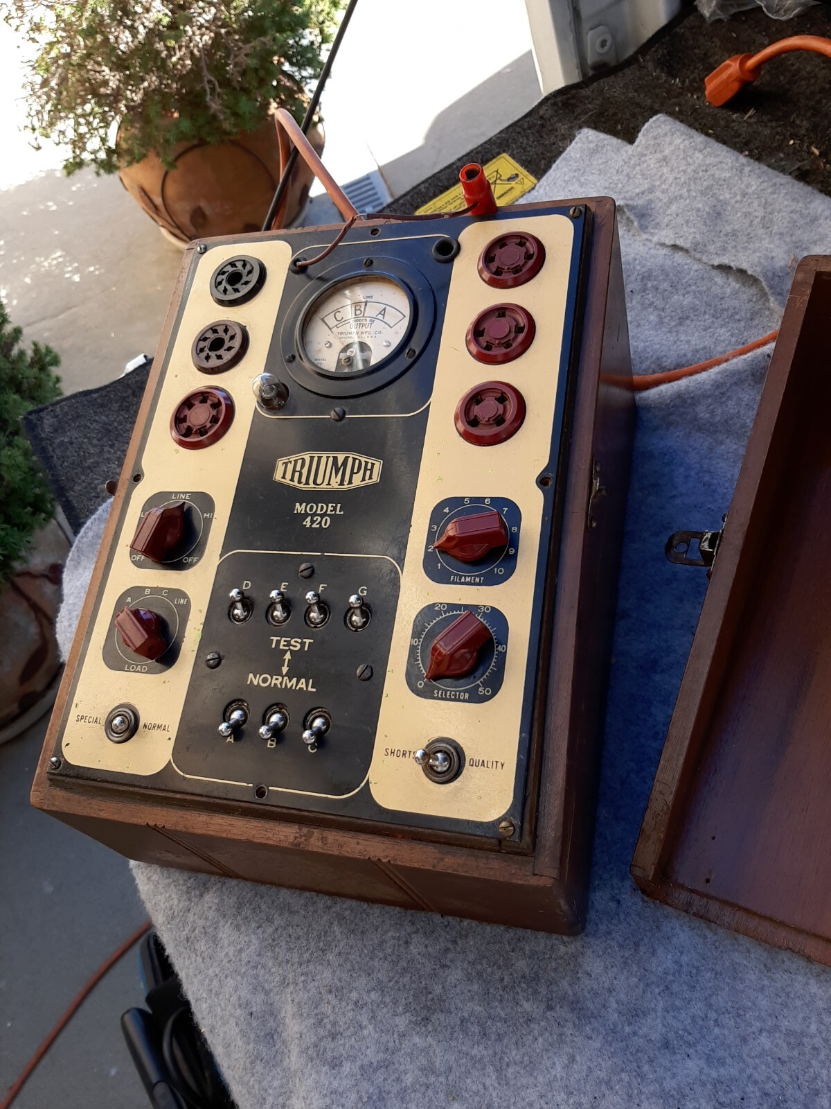 Vintage Tube Tester Triumph Rare Not Tested